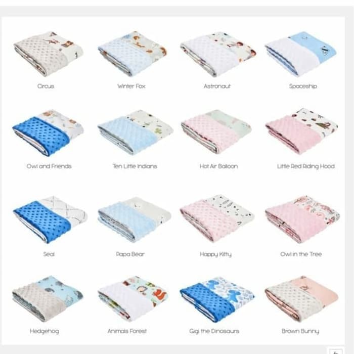 Cottonseeds Premium Baby Blanket Soft Desigent Fabric Selimut Bayi