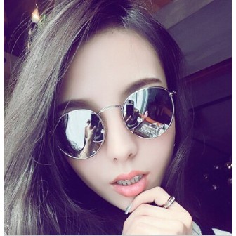 ✅COD [BBS] Kacamata Hitam Unisex Korean Desgin Besi Frame Round Sunglasses Women/Men