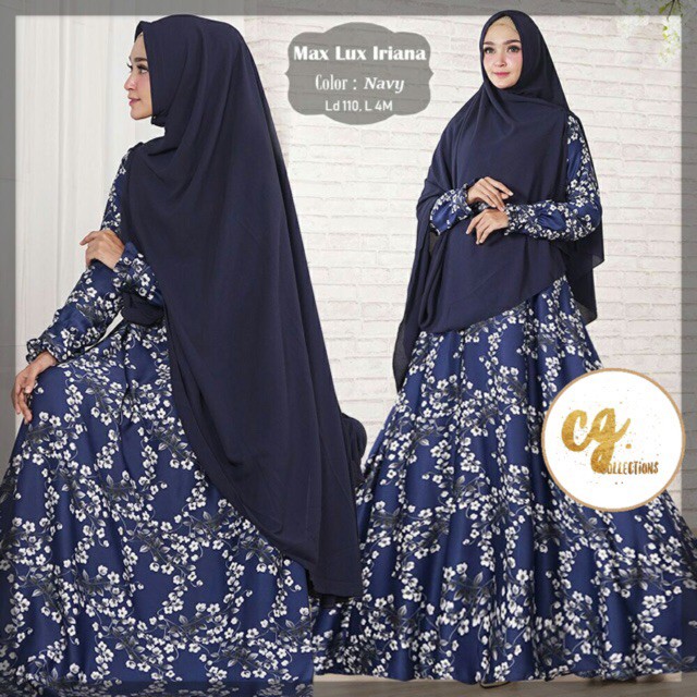 ASLI ORIGINAL  MAX-LUX IRIANA SYARI / ELIANA JUMBO muslimah dress gamis le