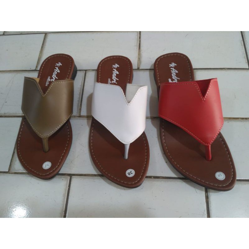 SENDAL CEWEK KULIT CIBADUYUT MURAH TIDAK LICIN