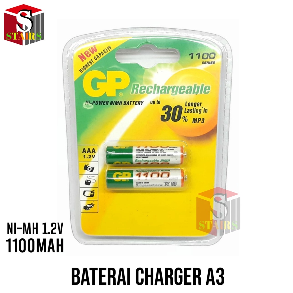 Baterai Cas AAA NI-MH 1.2V-1100mAh  Untuk Timbangan Digytal, Alat Kesehatan Dll Paket 2pcs