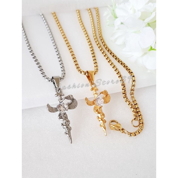 Kalung Salib Impor Fashion Kalung salib metal kalung salib Kalung rohani fashion Pria dan wanita