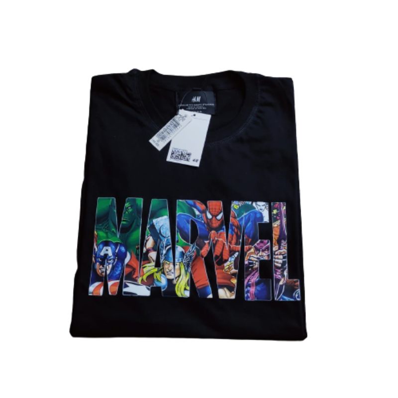 KAOS MARVEL SUPERHERO X H&M HITAM