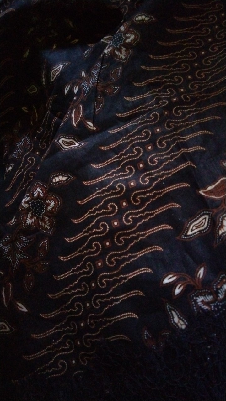 Atasna Batik Wanita Modern Batik Cassual Atasanbatik Batik Lace Mewah Batik Batwing(hitam)