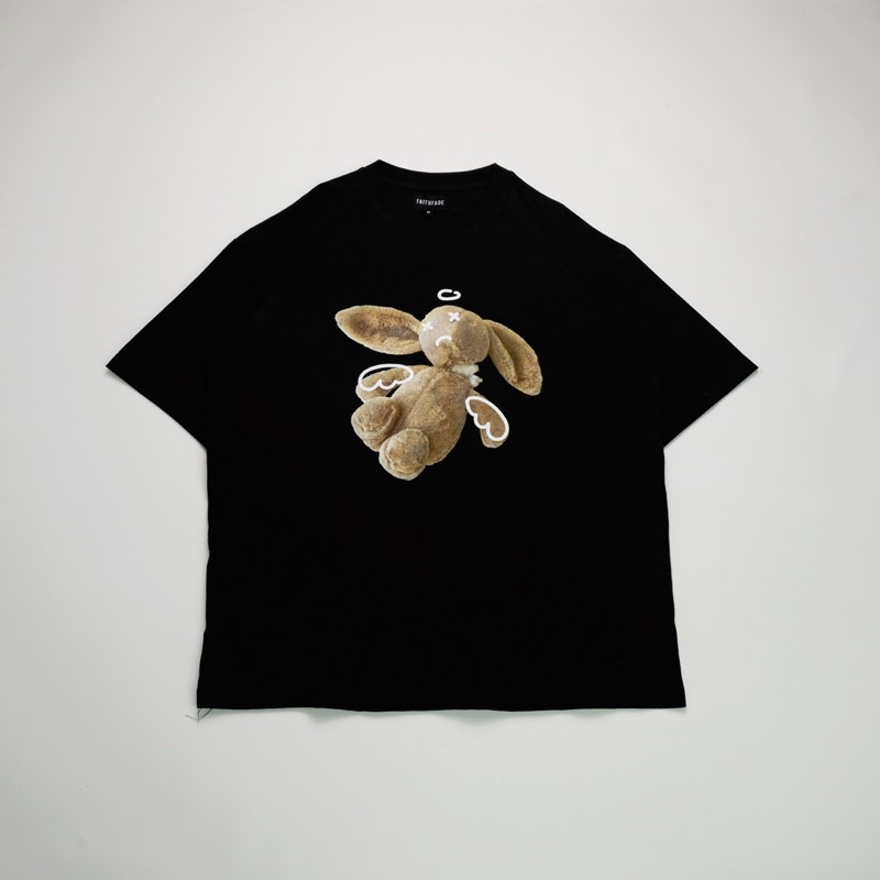 FAITH FADE CHILDHOOD MEMORIES - Bunny Oversized Tee (Black)