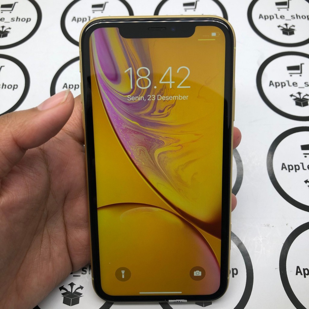 iphone xr 128gb yellow Lcd Original Mulus Bukan Refurbish / Rekondisi