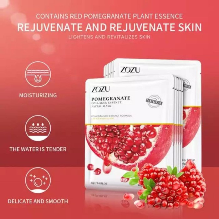 MASKER WAJAH ZOZU FRUIT MASK GIRLSNEED77 Masker Tisu Perawatan Wajah Mask Sheet