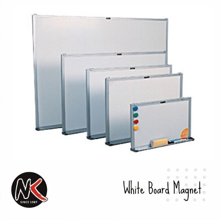 

Whiteboard Gantung Magnetic/Non Magnetic Ukuran 40 x 60 cm
