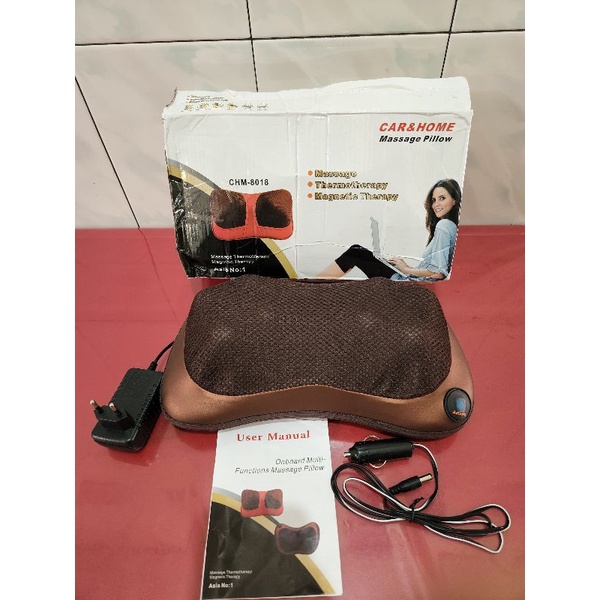 Bantal Pijat Portable Alat Pijat Leher Alat Pijat Kepala Portable- Rumah Mobil