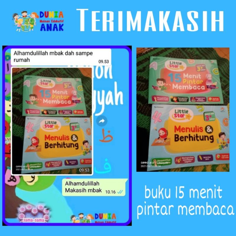 buku 15menit pintar membaca, buku montessori