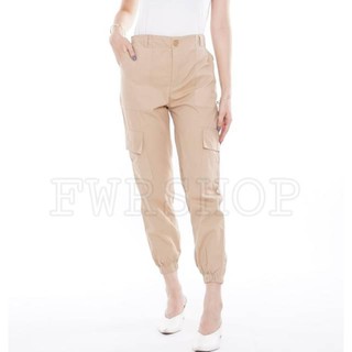  Celana  Jogger  Wanita  JN141 Cargo  Pants jogger  Free Rantai 