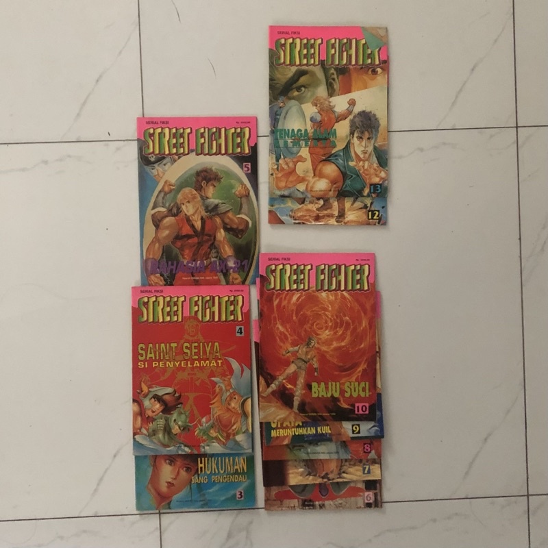 Set Komik Serial Jadul Street Fighter Vol No 3-10,12-13