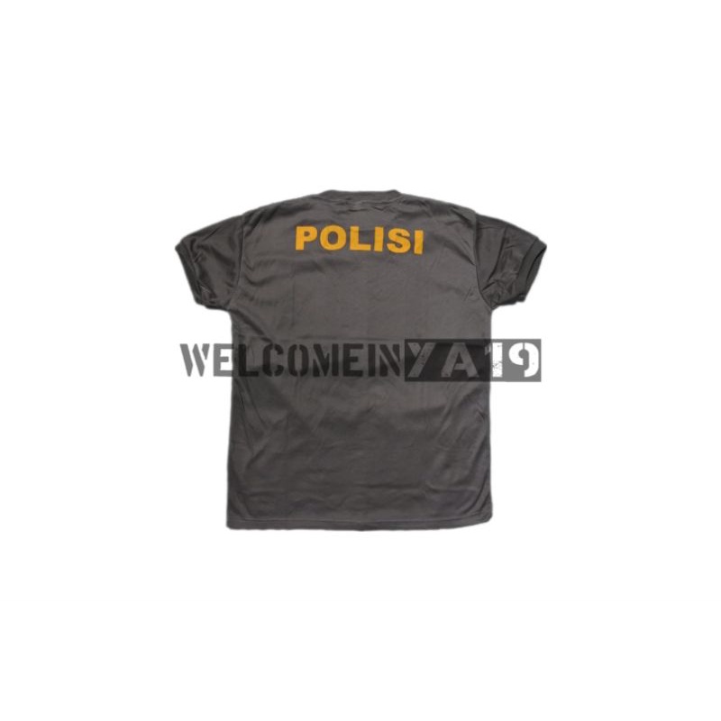 Kaos Lengan Pendek POLISI / Oblong Polisi Cokelat