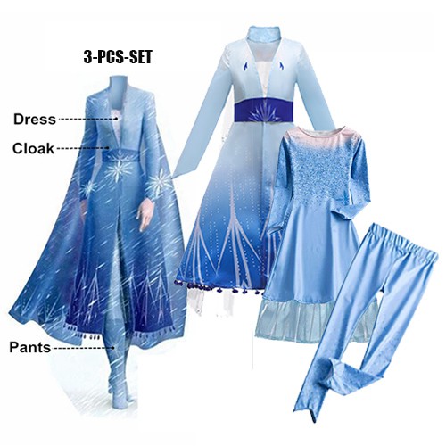 [Brandedbaby] 3T-11T KOSTUM FROZEN ELSA TERBARU / GAUN ELSA DRESS FROZEN SET