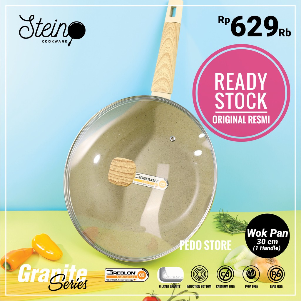 SteinCookWare Stein Wok Pan 30cm (granite series)