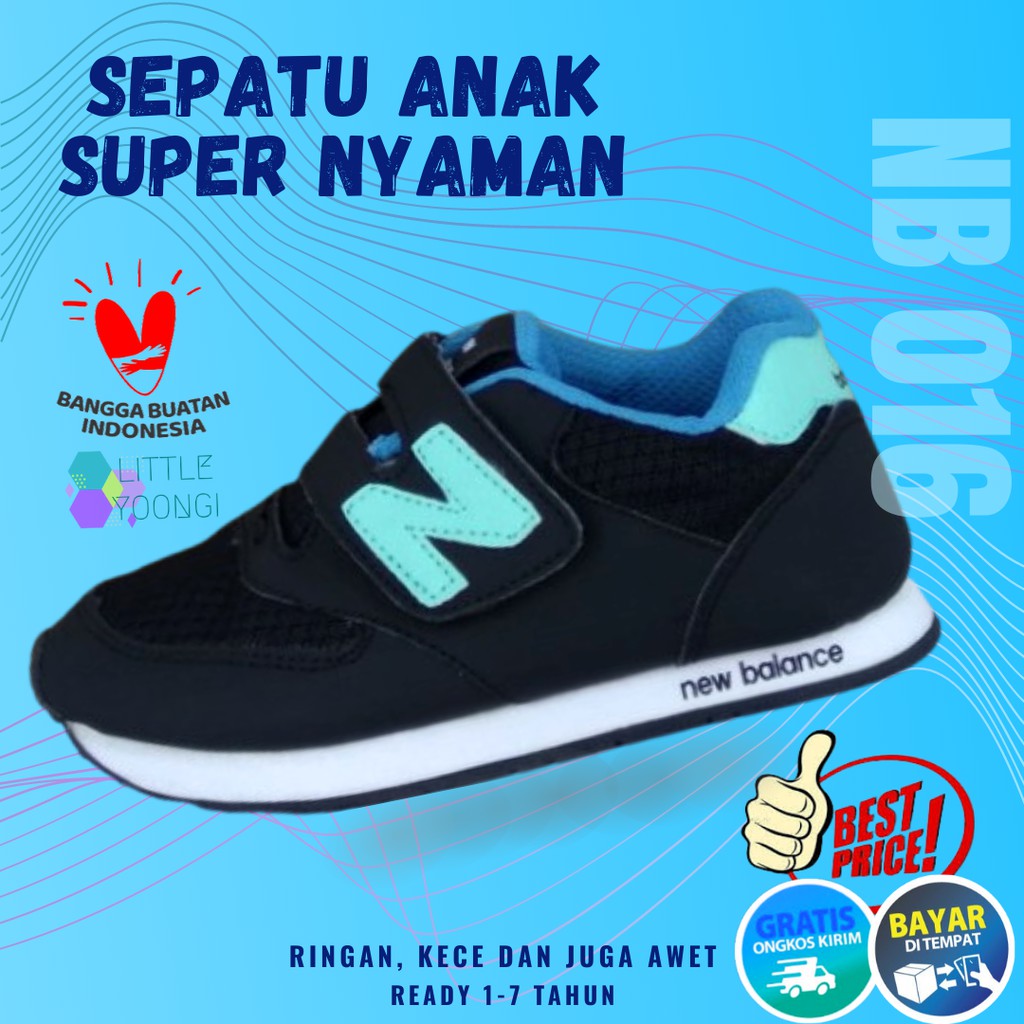 SEPATU SNEAKERS ANAK LAKI LAKI PEREMPUAN COWOK CEWEK UMUR 1 2 3 4 5 6 7 TAHUN RINGAN NB18