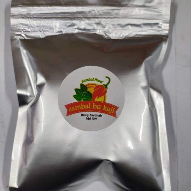 

Sambal pecel Bu kaji kemasan aluminium foil 250gram