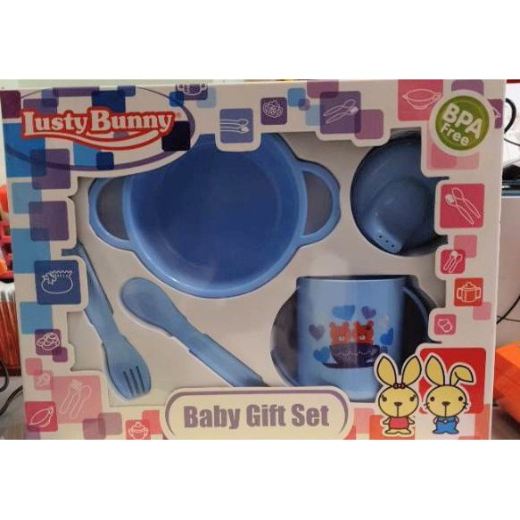 lusty bunny feeding set 5 pcs 1416/perlenkapan makan set/ kado bayi