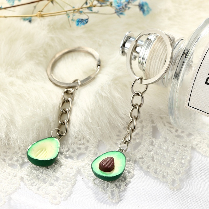 SIY  Cute Handmade Green Avocado BFF Friendship  Key Chains Simulation Fruit Jewelry