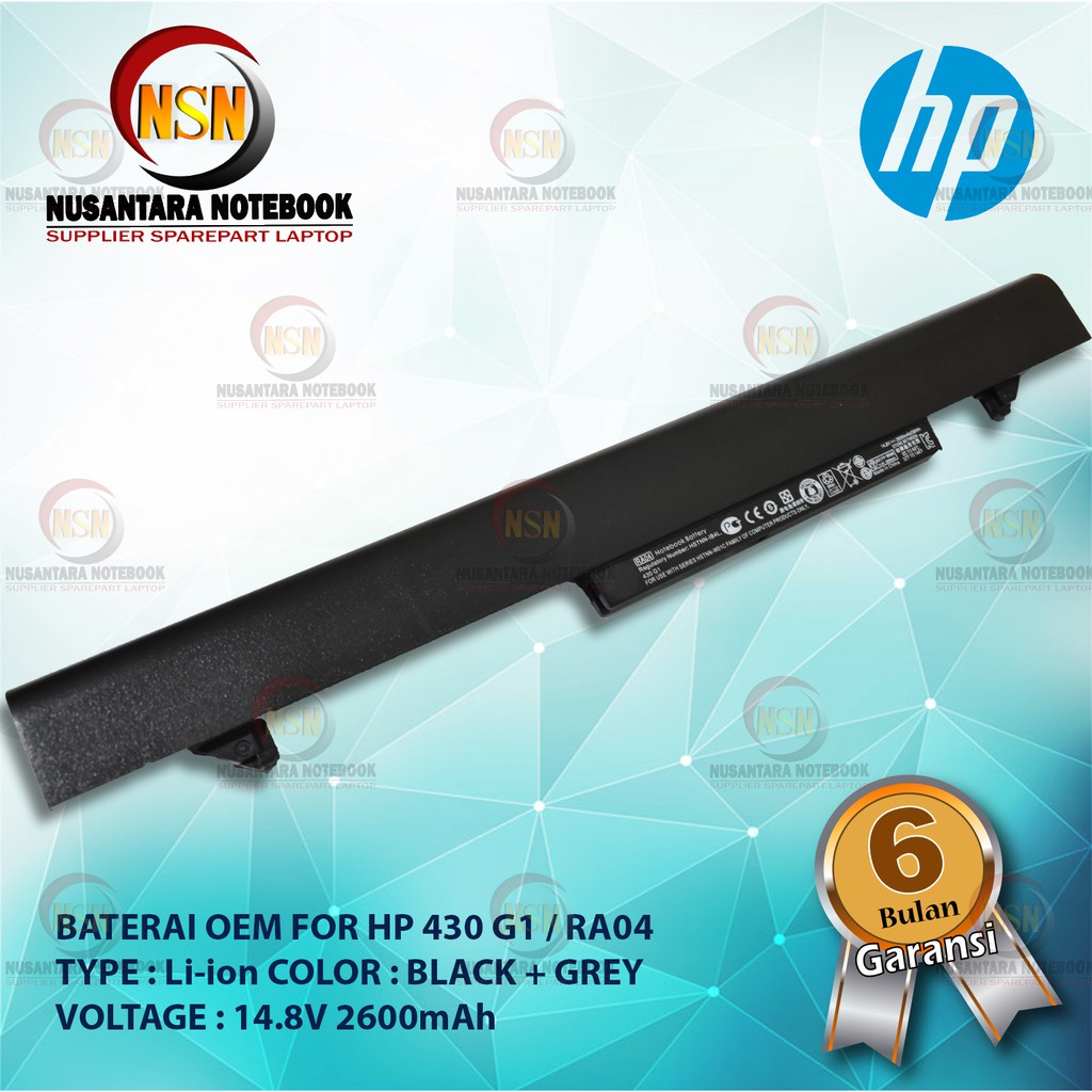 Baterai OEM For HP ProBook 430 430-G1 430-G2 RA04 HSTNN-IB4L