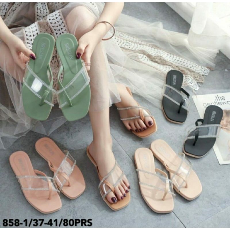 Home-LUNIX Sandal Tali Wanita Fashions 858-1 Breslin