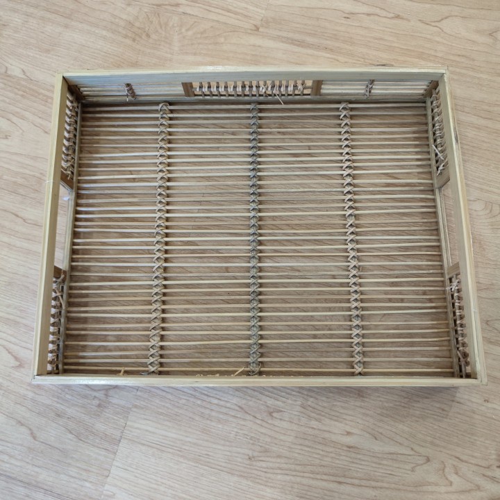 63 Keranjang Nampan Tray Bambu Kotak Persegi - 46x36x8cm