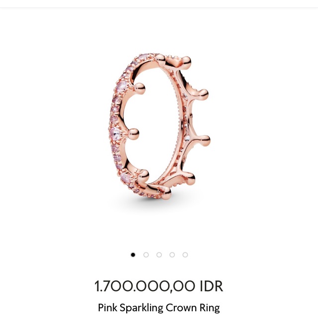 Pandora crown rosegold ring