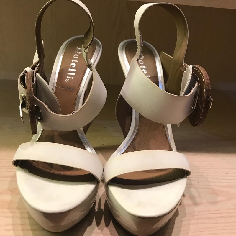 Rotelli platform high heels size 36 white