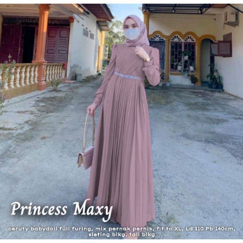 Princess maxy gamis wanita gamis pesta gamis seruti bebidol full furing READY!!!!!!!!!!