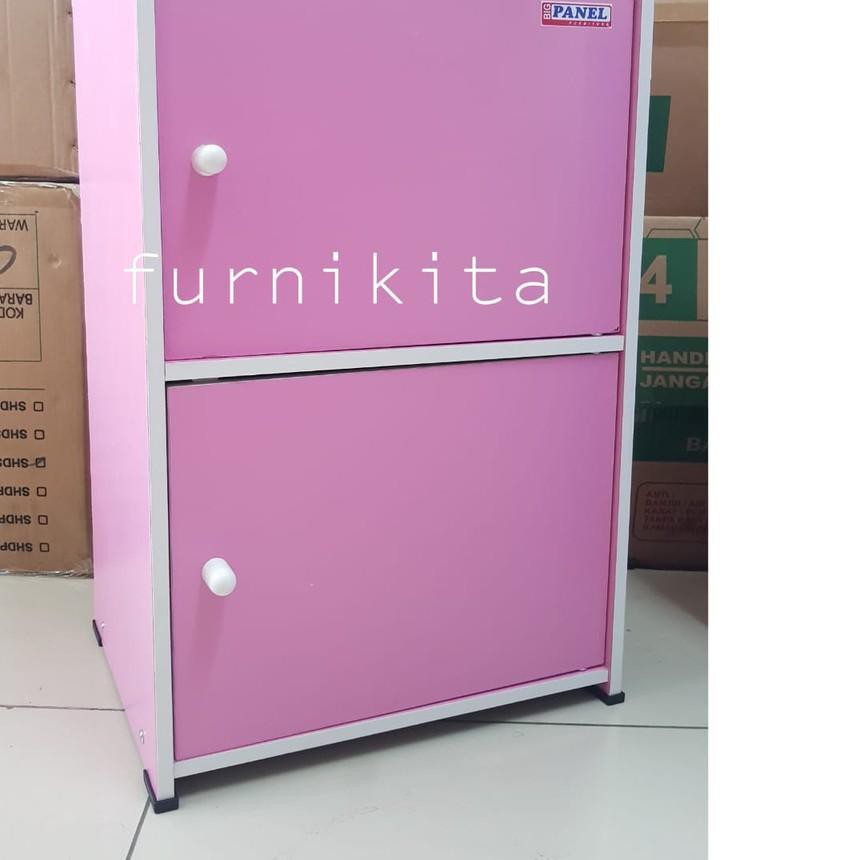 ❉ LEMARI SERBAGUNA RAK BUKU SUSUN 2 DENGAN PINTU ▼