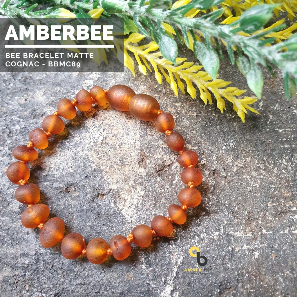 Kalung Amber Anak Bayi Premium Mate Cognac NMC12 By Amber Bee