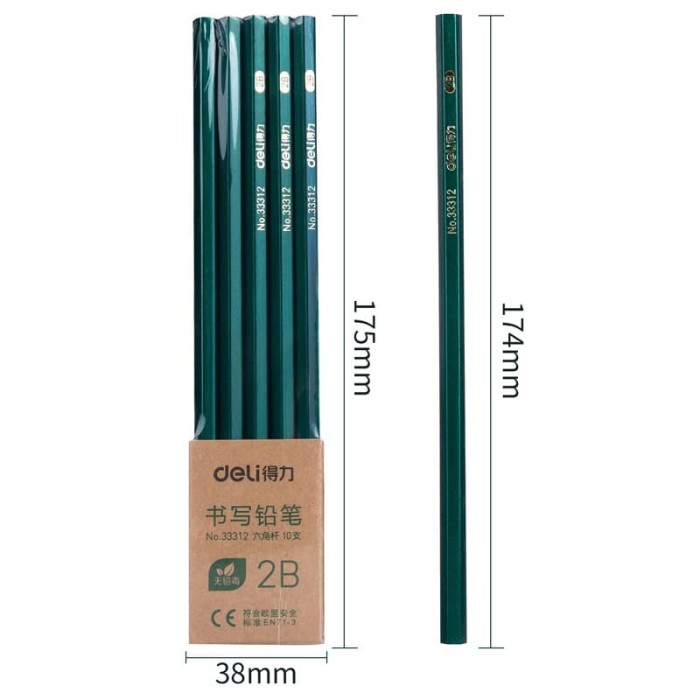 

Deli 33312 green wooden pencil
