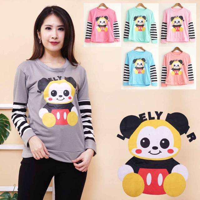 LEANA58 SWEATER wanita PANDA