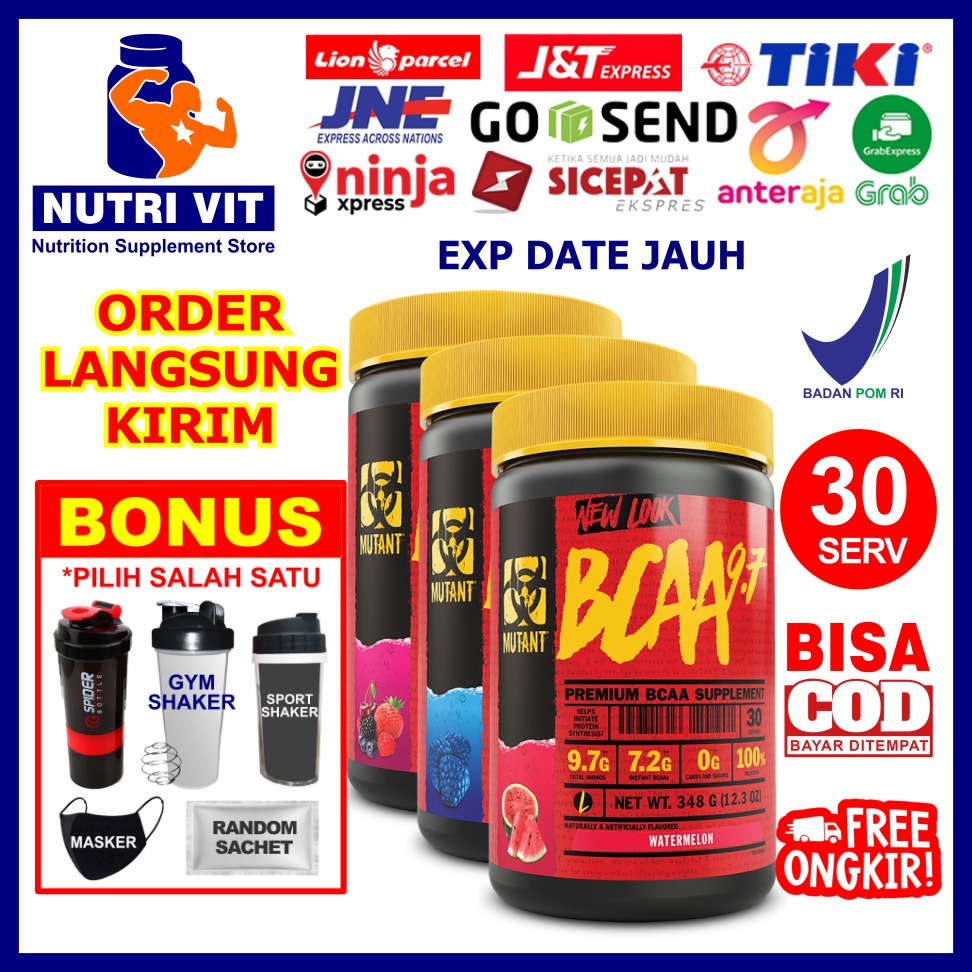 Mutant BCAA 30 Serving Mutant BCAA 9.7 30 Serving BPOM Mutan BCAA 30 Serv BCAA Mutant 30Serv MutantB