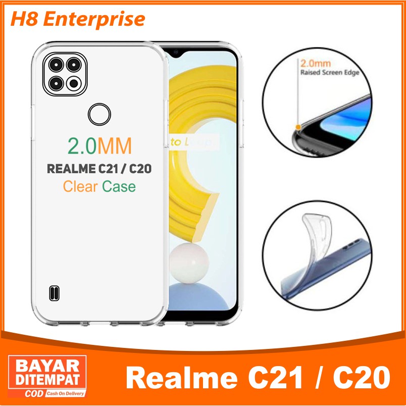 Case Realme C21 / Realme C21Y Clear Case Tebal 2MM Transparant TPU Premium Softcase