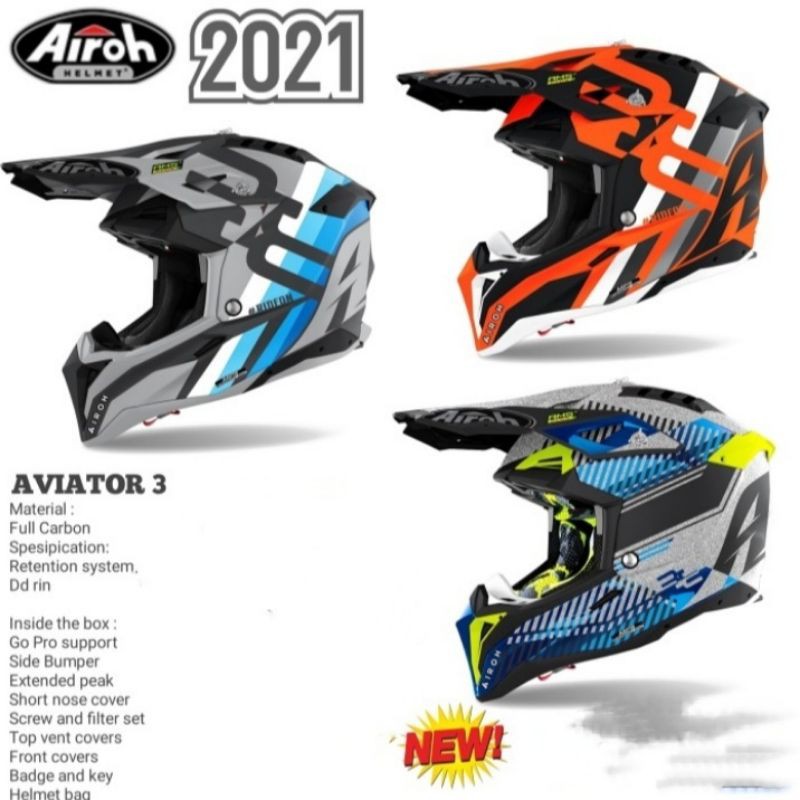 Helm AIROH Aviator 3 Motocross Trail Original