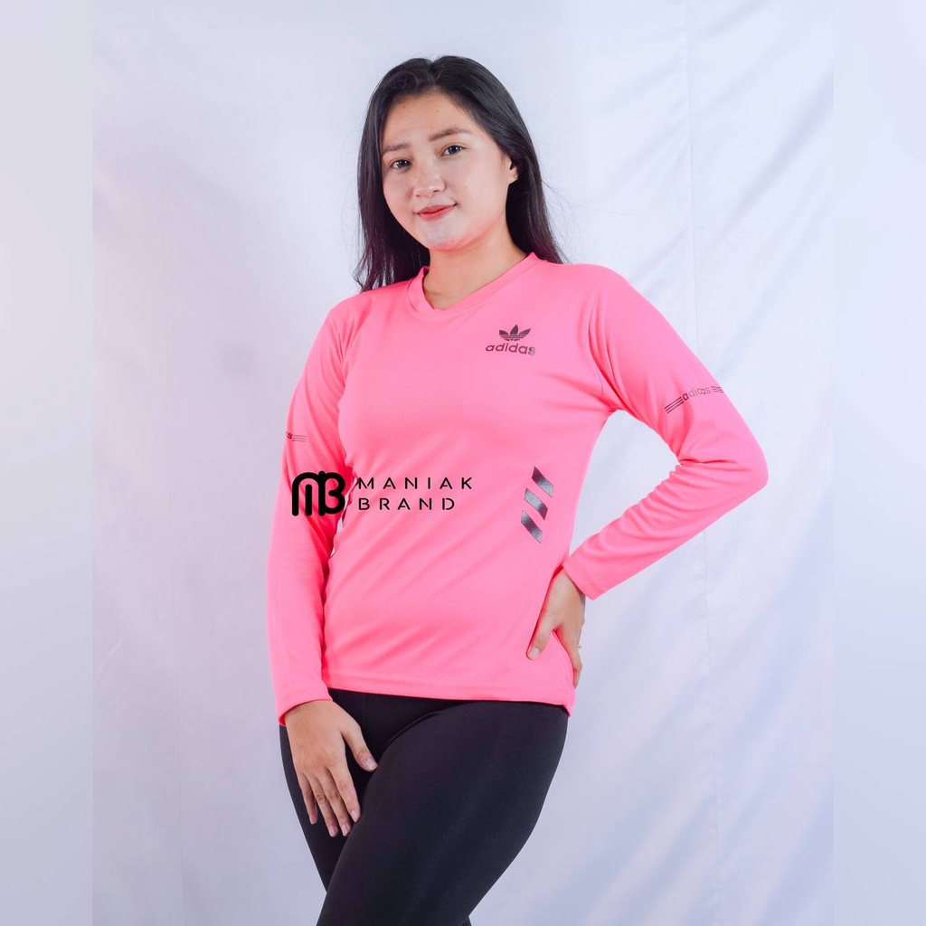 Kaos Olahraga Wanita Lengan Panjang Baju Senam Gym Sporty Muslim Running Atasan Zumba Muslimah Gowes Sepeda Lari Fitnes (PY-B L/S)