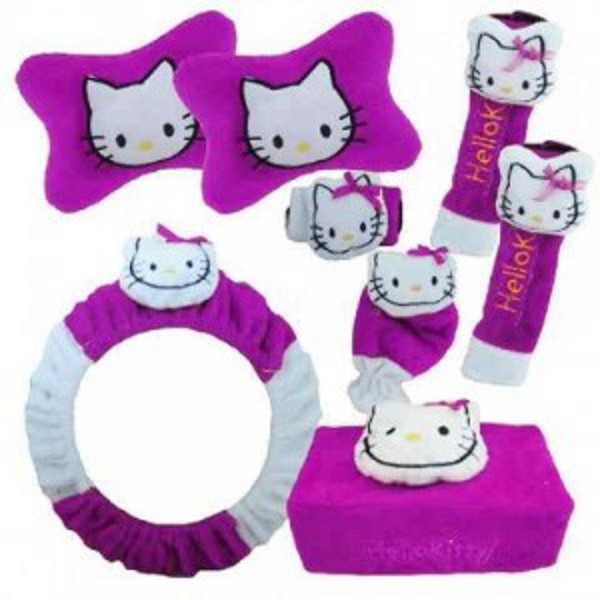 Bantal Mobil 6 in 1 Extra Premium Hello Kitty Ungu