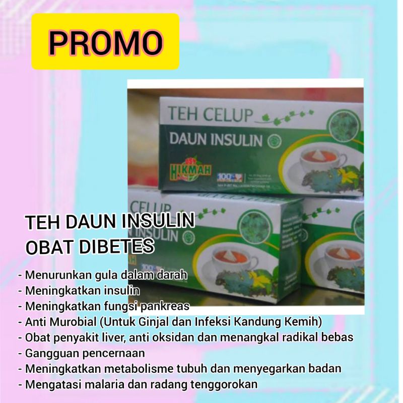 [ bisa COD ] ~ TEH CELUP DAUN INSULIN UNTUK DIABETES MENGURANGI GULA DARAH