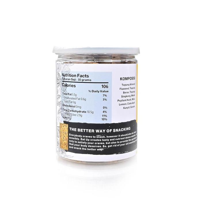 

EAT UP BROWN FLAX CRACKERS VEGAN CHEESE 120G