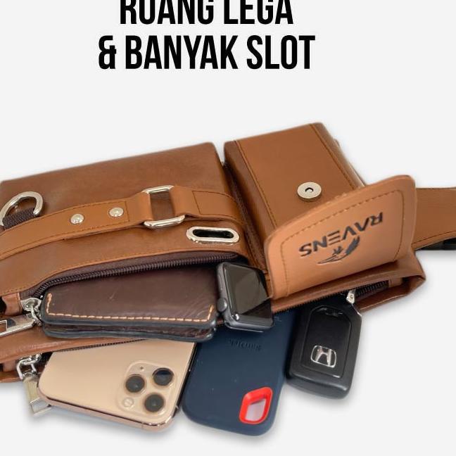 Top Produk.. FREE BONUS DOMPET | BEST SELLER ORIGINAL | TAS SELEMPANG PRIA | TAS WAISTBAG PRIA RAVEN