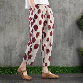 IELGY Celana  Panjang Model Retro Motif  Polkadot  Ukuran 