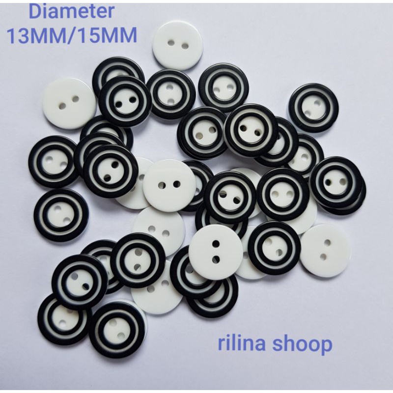 RB KANCING BAJU ZEBRA DIAMETER 13MM/15MM KANCING MOTIF ZEBRA MOTIF BELANG ISI 400