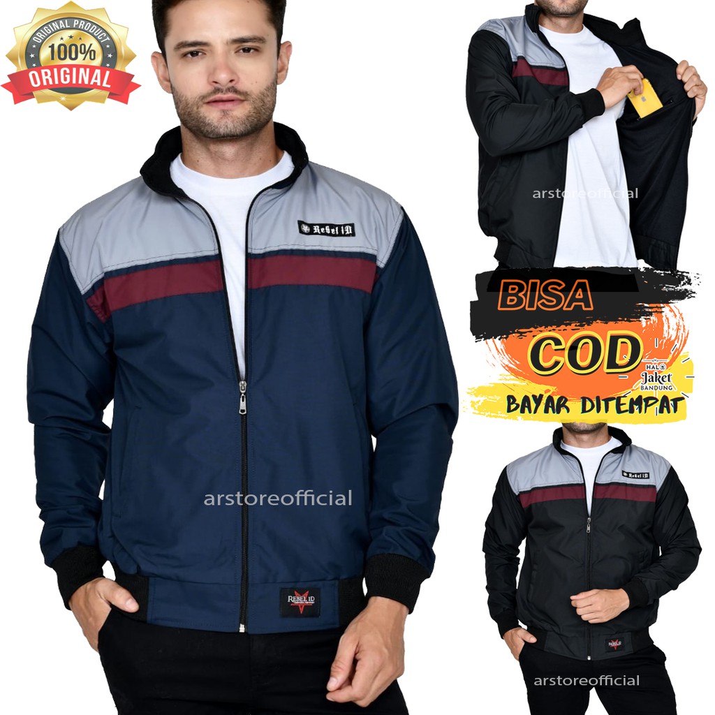 JAKET PRIA CASUAL COWOK JAKET MOTOR RACING WARNA KOMBINASI ORIGINAL REBEL ID / Jaket Motor