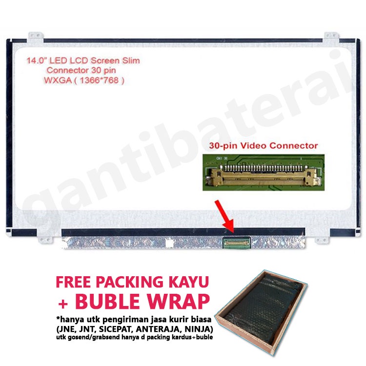 Layar LCD LED Laptop HP 14-bs702tu 14.0 inch 30 pin slim