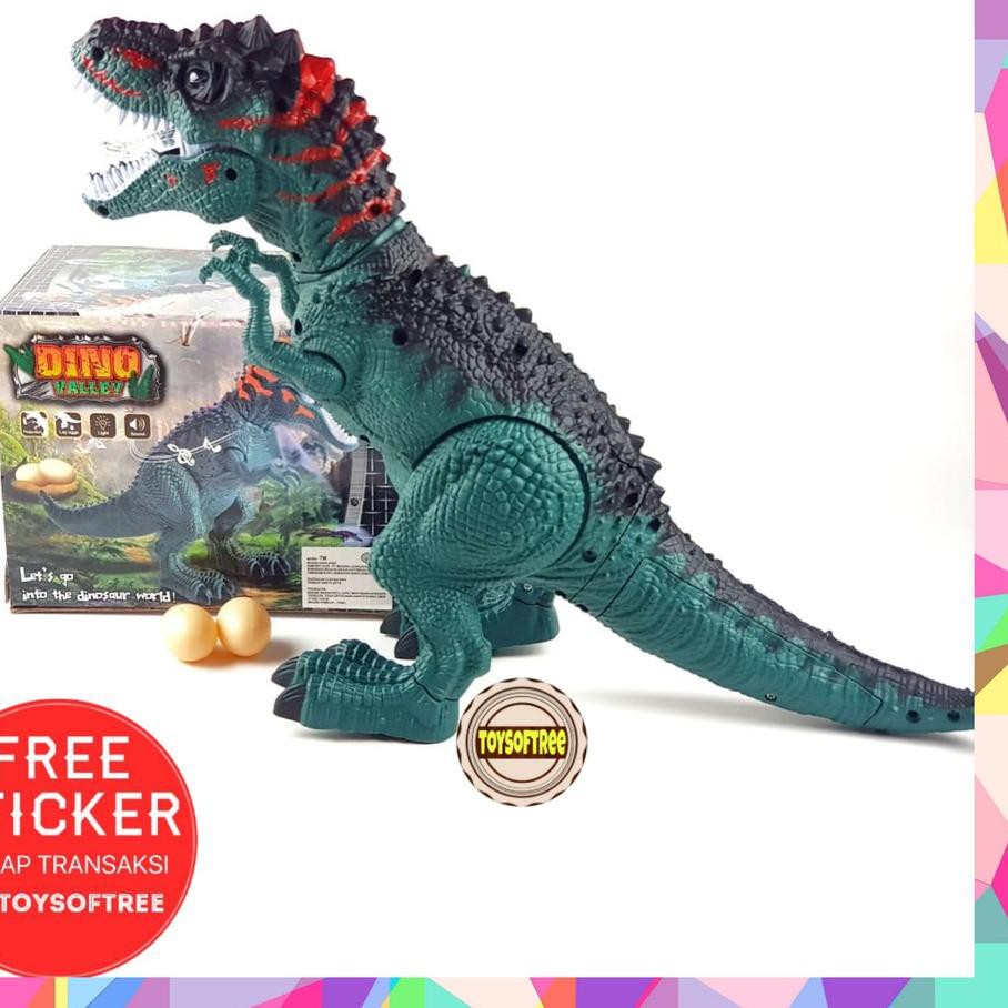 YSW MAINAN DINO ROBOT T-REX DINO VALLEY DINOSAURUS DINOSAUR T-REX BERTELUR Jual