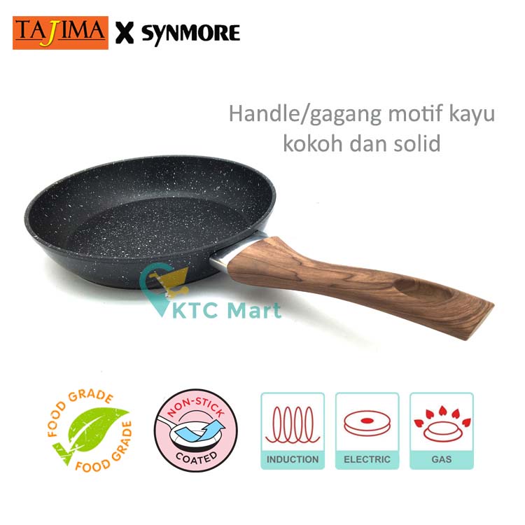 KTCmart - OBLEROME Granite Frypan Anti lengket Marble | Premium Cookware | Penggorengan