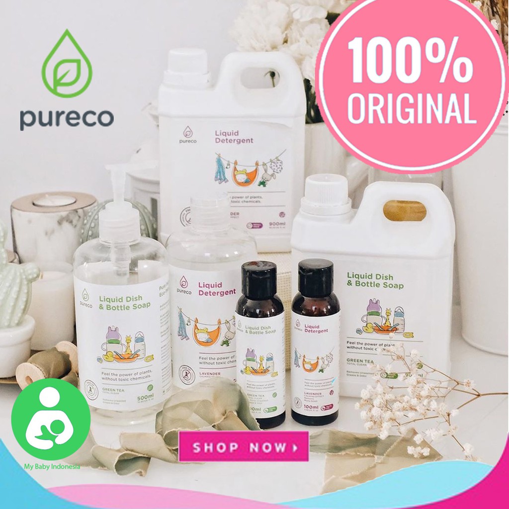 Pureco - Liquid Detergen / Dish Wash / Floor Cleaner / Fabric Softener / Vegetable &amp; Salad Wash