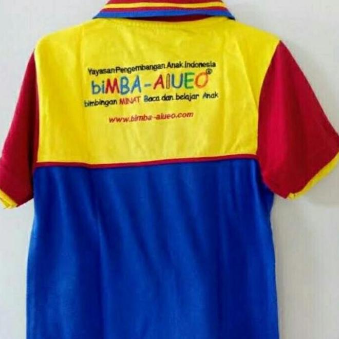 Kaos Seragam Bimba AIUEO Bordir Non COD