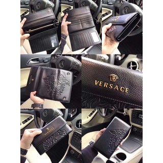 VERSACE pola busana dan dompet panjang pria dompet pria 